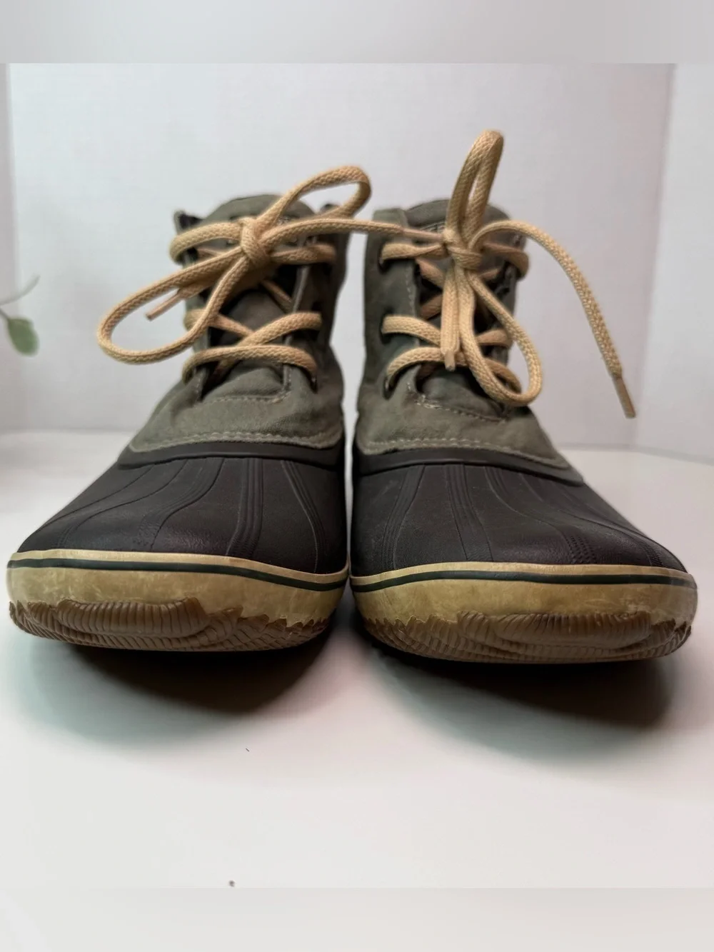 Sperry Top-Sider Schooner 3-Eye Duck Boot Women's Size 11M Rubber Wool Plaid
